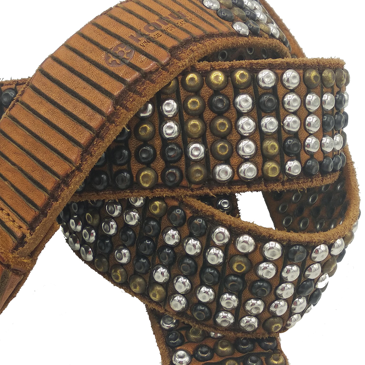cintura in pelle borchiata nera e oro cintura in pelle borchiata nera e oro